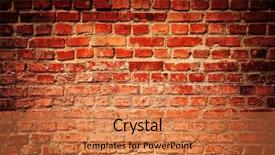  Presentation with brick - Slides having break walls - old grunge brick wall background background and a coral colored foreground