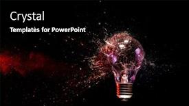  Presentation with bulb - Presentation theme consisting of breakage-of-an-electric-filament background and a black colored foreground