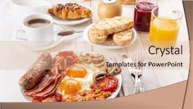  Presentation with coffee beans on a white - Beautiful slide set featuring breakfast - plate with fried egg backdrop and a lemonade colored foreground