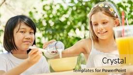  Presentation with camp - Cool new presentation theme with breakfast at the camp backdrop and a lemonade colored foreground