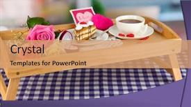  Presentation with valentine - Cool new presentation with breakfast in bed on valentine' backdrop and a coral colored foreground