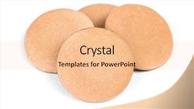  Presentation with biscuit - Presentation theme consisting of breakfast biscuits - group of round biscuit cookies background and a lemonade colored foreground