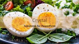  Presentation with breakfast - Cool new slides with breakfast-boiled-egg-cottage-cheese backdrop and a yellow colored foreground