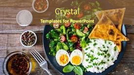  Presentation with egg - PPT layouts with breakfast-boiled-egg-cottage-cheese background and a tawny brown colored foreground