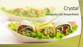  Presentation with fast food healthy - Presentation having breakfast burrito - assortment of fresh tortilla wraps background and a blonde colored foreground