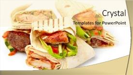  Presentation with tortilla - Colorful theme enhanced with breakfast burrito - tortilla with vegetables backdrop and a  colored foreground