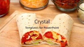  Presentation with bacon - Cool new PPT theme with breakfast burrito in kitchen backdrop and a blonde colored foreground