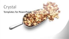  Presentation with flakes cereal - Theme having breakfast-cereal-flakes-in-metal background and a white colored foreground