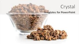  Presentation with chocolate cereal - Colorful slides enhanced with breakfast-cereal-morning-chocolate-granola backdrop and a light gray colored foreground