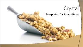  Presentation with breakfast cereal - Slide set enhanced with breakfast-cereal-morning-granola background and a white colored foreground