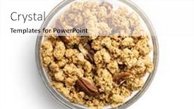  Presentation with breakfast cereal - Presentation theme featuring breakfast-cereal-morning-granola background and a white colored foreground
