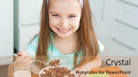  Presentation with christmas balls disco ball - Beautiful slides featuring breakfast children - cute little girl eating corn backdrop and a  colored foreground