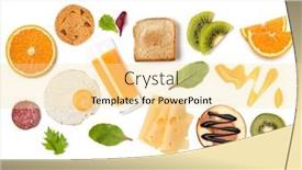  Presentation with white cheese - Beautiful theme featuring breakfast-concept-fruits-toasts-cheese backdrop and a blonde colored foreground