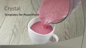  Presentation with yogurt - Slides consisting of breakfast-drinking-berry-yogurt background and a light gray colored foreground