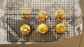  Presentation with diet low carb - Presentation theme enhanced with breakfast-egg-muffins-egg-cups background and a coral colored foreground