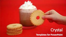  Presentation with cookies christmas - Presentation theme enhanced with breakfast importance - christmas cookies and hot coco background and a  colored foreground