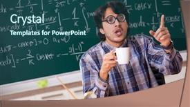  Presentation with math teacher - Cool new theme with breakfast importance - funny male math teacher backdrop and a ocean colored foreground