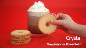  Presentation with hot chocolate - Theme enhanced with breakfast importance - hot chocolate christmas cookie hot background and a  colored foreground