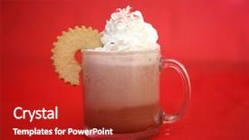 Presentation with christmas chocolate - Audience pleasing slides consisting of breakfast importance - hot chocolate hot coco backdrop and a crimson colored foreground