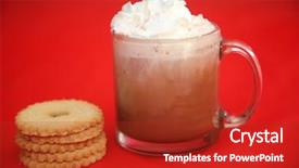  Presentation with hot chocolate - Cool new PPT theme with breakfast importance - hot chocolate hot coco backdrop and a  colored foreground