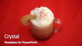  Presentation with hot chocolate - Slides enhanced with breakfast importance - hot chocolate hot coco background and a  colored foreground