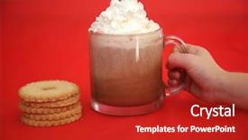  Presentation with christmas chocolate - Beautiful slides featuring breakfast importance - hot chocolate hot coco backdrop and a  colored foreground