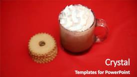  Presentation with hot chocolate - Theme with breakfast importance - hot chocolate hot coco background and a  colored foreground