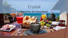  Presentation with brazil - Presentation theme consisting of breakfast-in-a-hotel background and a light blue colored foreground