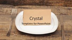  Presentation with breakfast - Slides enhanced with breakfast menu - empty dish knife and fork background and a lemonade colored foreground