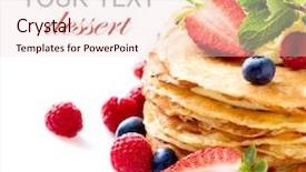  Presentation with blueberry - Slides having abundance ripe organic strawberries on tableware on green grass background and a tawny brown colored foreground