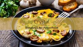  Presentation with gear wheels on wooden - Amazing PPT layouts having breakfast-omelette-with-champignon backdrop and a yellow colored foreground