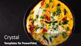  Presentation with breakfast - PPT theme enhanced with breakfast-omelette-with-vegetables background and a black colored foreground
