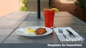  Presentation with brunch breakfast buffet healthy continental - Theme featuring breakfast-or-brunch-eggs background and a gray colored foreground