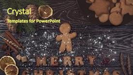  Presentation with new years - Theme featuring breakfast santa - homemade ginger cookies for new background and a tawny brown colored foreground