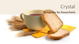  Presentation with yellow paper - PPT theme featuring breakfast-set-concept-with-coffee background and a lemonade colored foreground