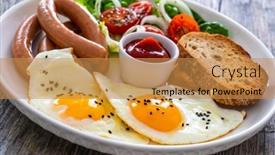  Presentation with breakfast - PPT layouts enhanced with breakfast-sunny-side-up-egg background and a gold colored foreground