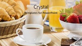  Presentation with pastries - Amazing slide deck having breakfast with assortment of pastries backdrop and a  colored foreground