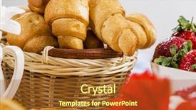  Presentation with pastries - Cool new presentation theme with breakfast-with-assortment-of-pastries backdrop and a tawny brown colored foreground