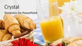  Presentation with pastries - Audience pleasing presentation design consisting of breakfast with assortment of pastries backdrop and a lemonade colored foreground