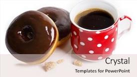  Presentation with coffee donuts - Slide deck featuring breakfast with coffee and donuts background and a lemonade colored foreground
