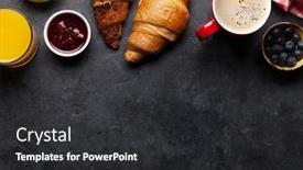  Presentation with orange juice - Slide set enhanced with breakfast-with-coffee-orange-juice background and a dark gray colored foreground