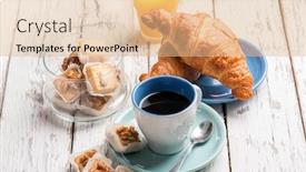  Presentation with orange juice - Slides with breakfast with coffee orange juice brioche and cookie background and a lemonade colored foreground