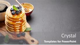  Presentation with breakfast - Amazing theme having breakfast-with-pancakes-and-espresso backdrop and a gray colored foreground