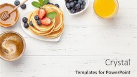  Presentation with orange juice - Slides enhanced with breakfast-with-pancakes-orange-juice background and a white colored foreground