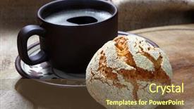  Presentation with biomass corn - PPT layouts having breakfast with portuguese corn bread background and a tawny brown colored foreground