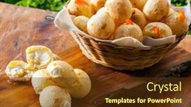  Presentation with breakfast - PPT layouts enhanced with breakfast-with-stuffed-cheese-bread background and a tawny brown colored foreground