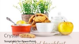  Presentation with cookies - Audience pleasing presentation consisting of breakfast-with-tea-and-fresh backdrop and a coral colored foreground