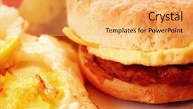  Presentation with breakfast biscuits - Theme with breakfast background and a yellow colored foreground