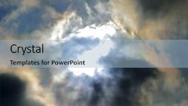  Presentation with breaking through - PPT theme having breaking - clouds in the sky background and a light blue colored foreground