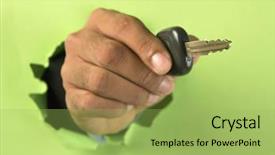  Presentation with sun breaking through clouds - Cool new PPT theme with breaking - hand gesture break through green backdrop and a  colored foreground